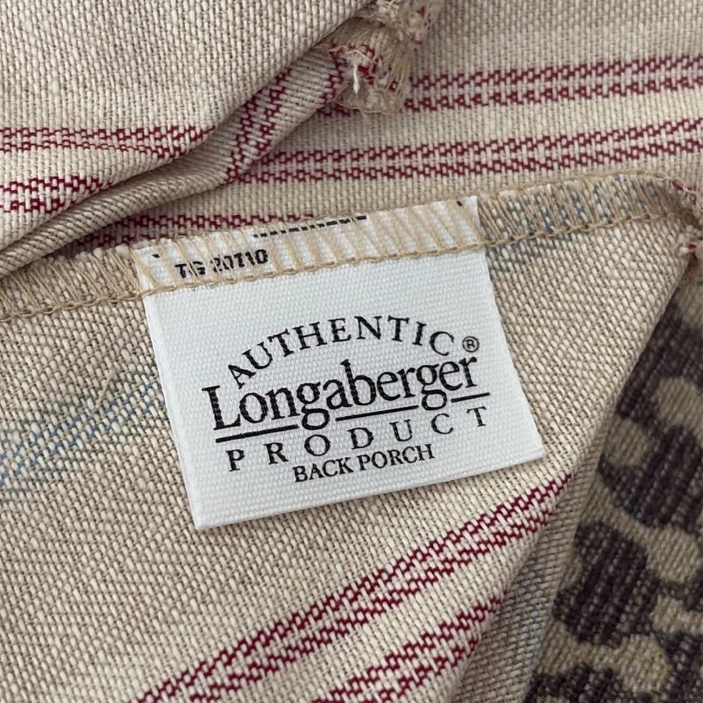 Longaberger Fabric Basket Liner Back Porch Awning Stripe